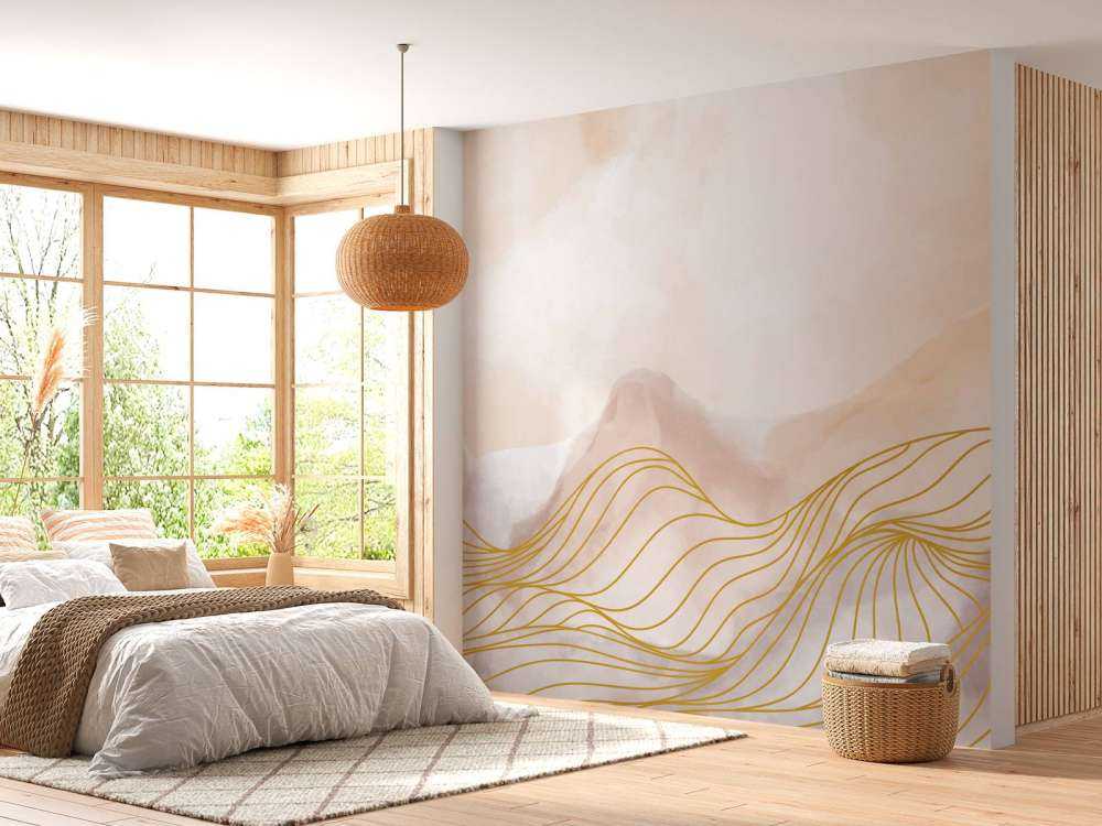 Montañas de arte lineal