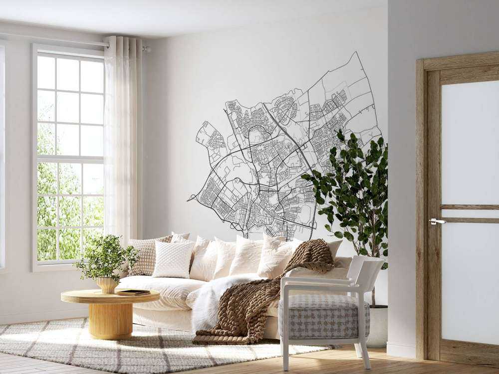Mapa de Den Bosch, blanco