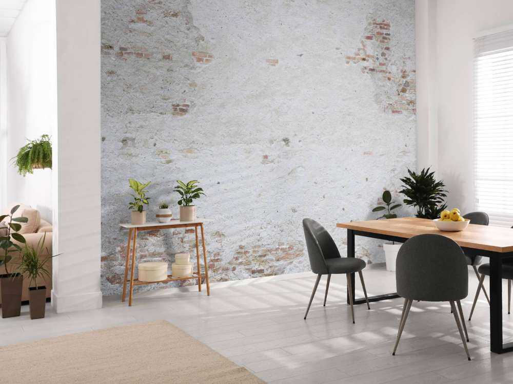 Muro antiguo con estuco