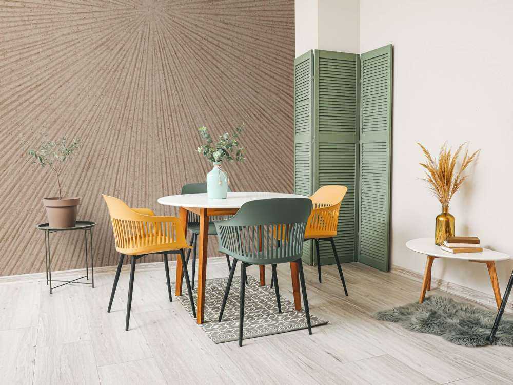 Estructura con líneas en marrón beige