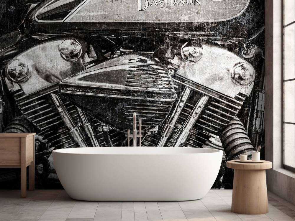 Primer plano de Harley Davidson
