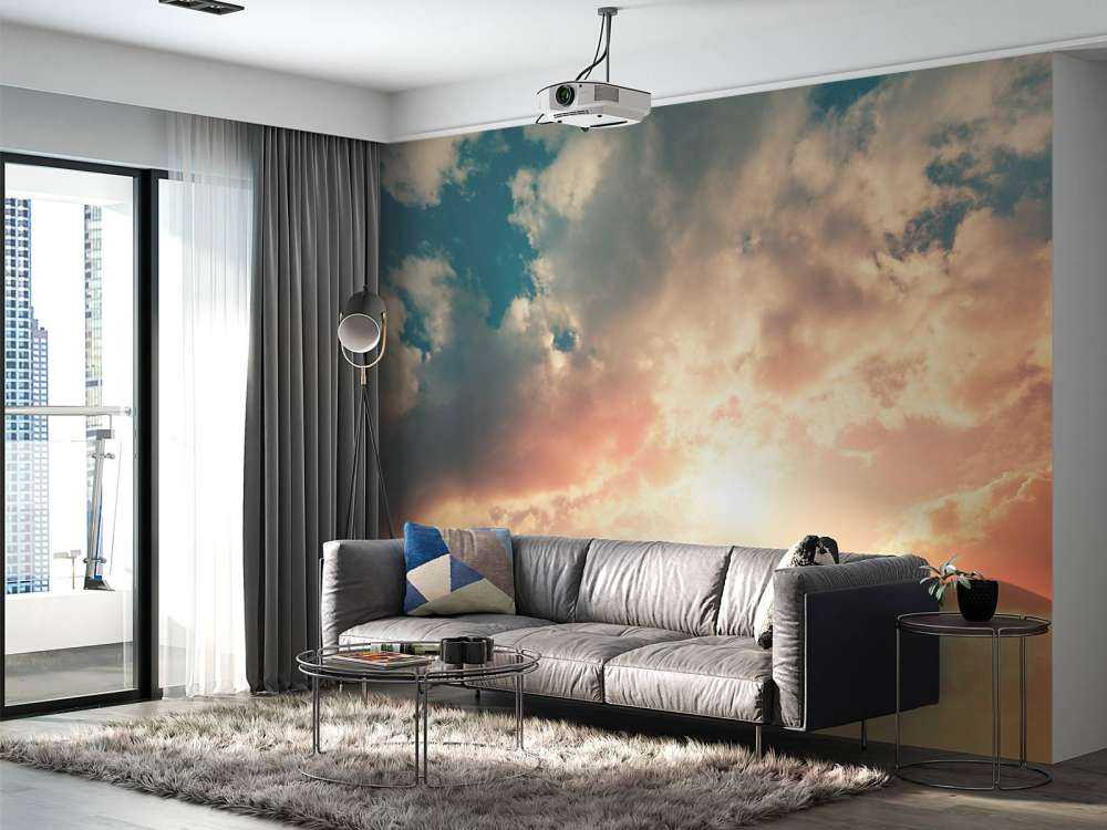 Cielo coloreado con nubes