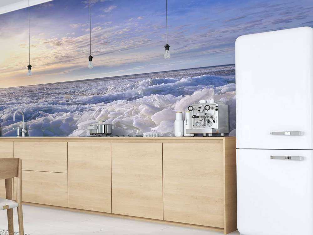 Hielo triturado en el Ijsselmeer