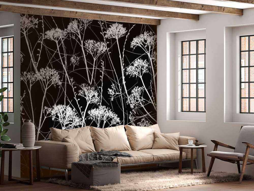 Silueta de plantas secas