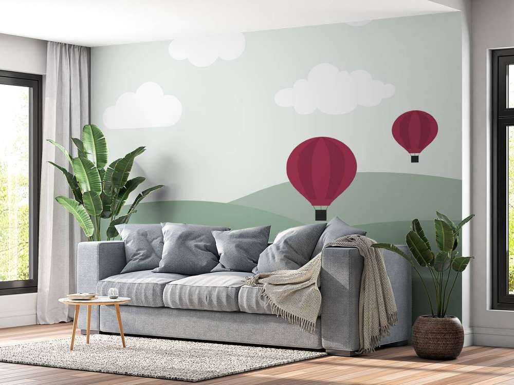 Colinas con globos aerostáticos