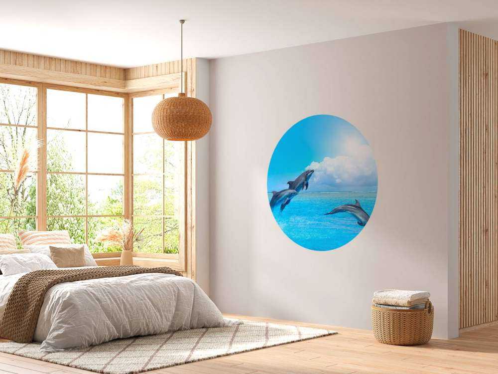 Delfines en el océano