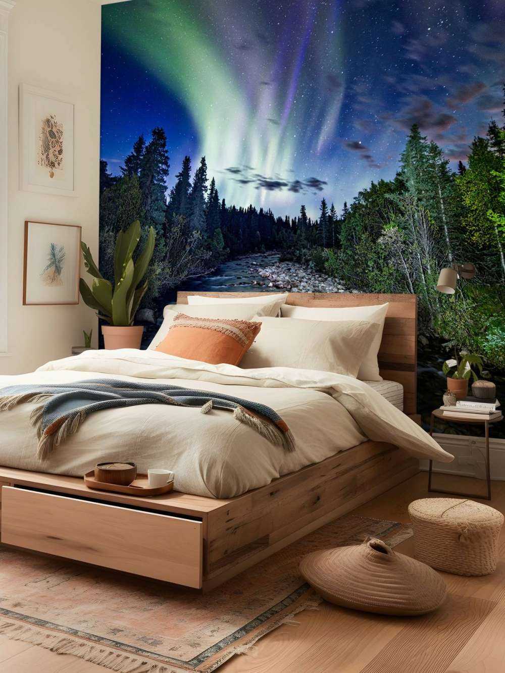 Stream durante la aurora boreal