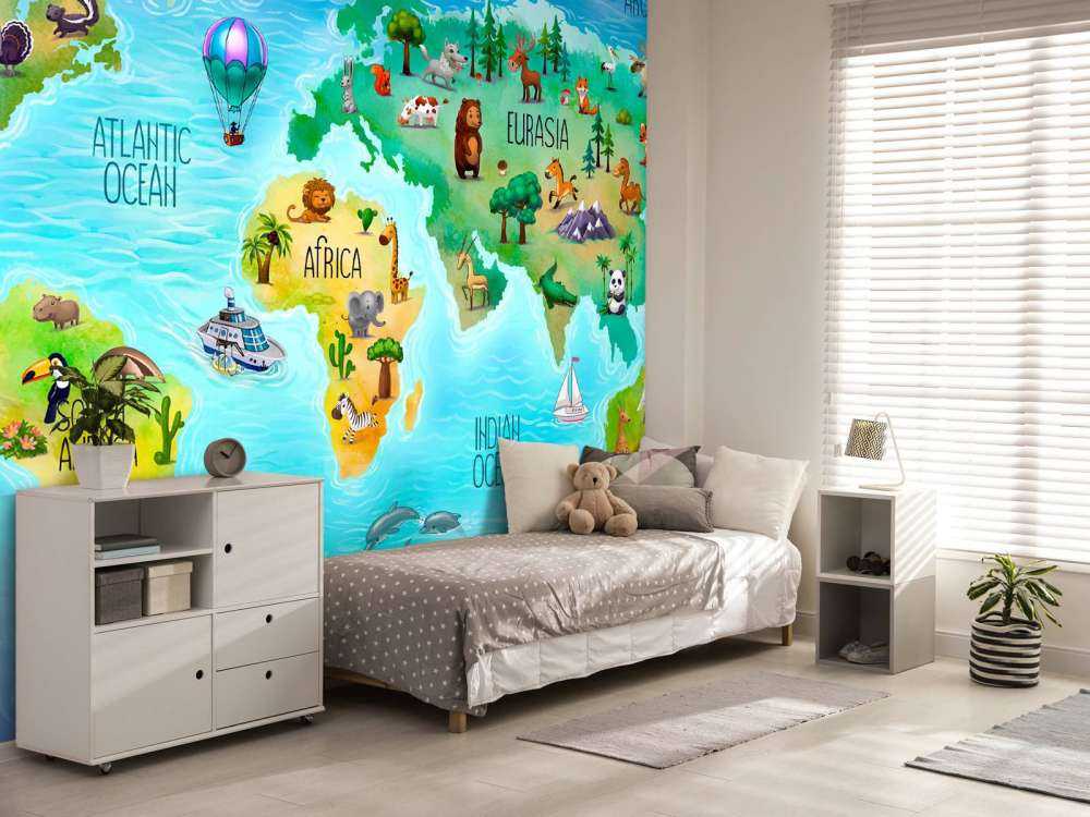 Mapa del mundo para niños