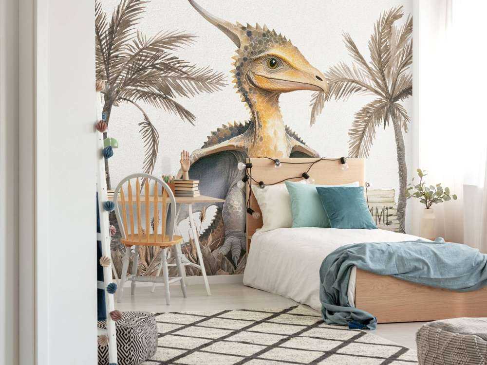 Bebé pteranodon en la jungla topo