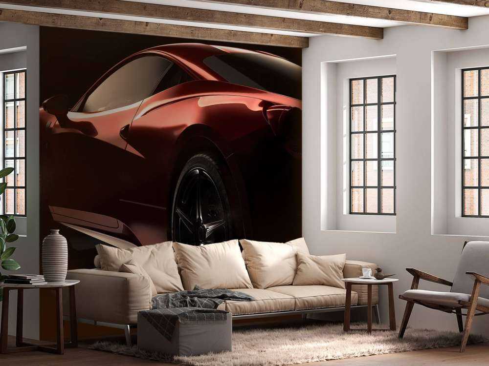 Coche deportivo rojo