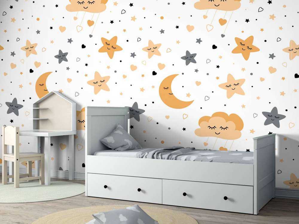 Nubes, lunas y estrellas