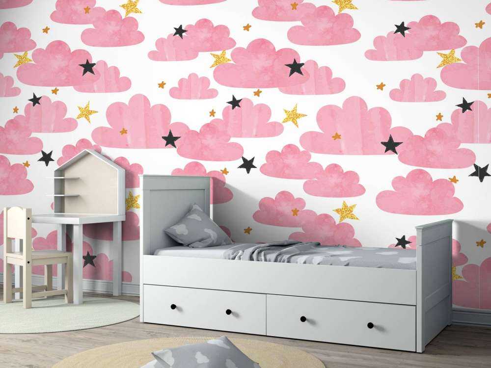 Nubes de acuarela, rosa
