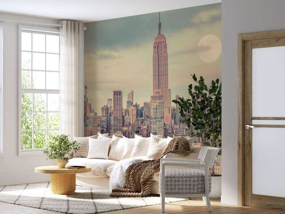 Edificio Empire State con Manhattan