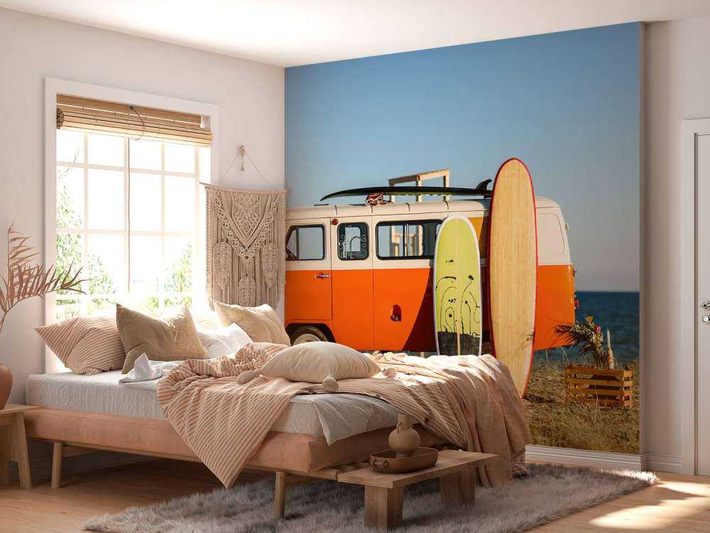 Furgoneta con tabla de surf
