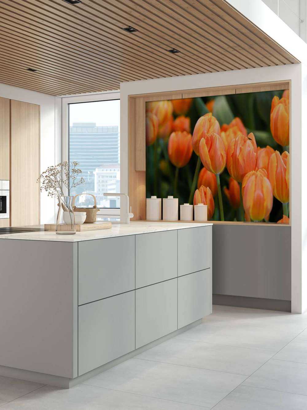 Tulipanes naranjas