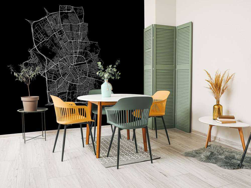 Mapa de Eindhoven, negro