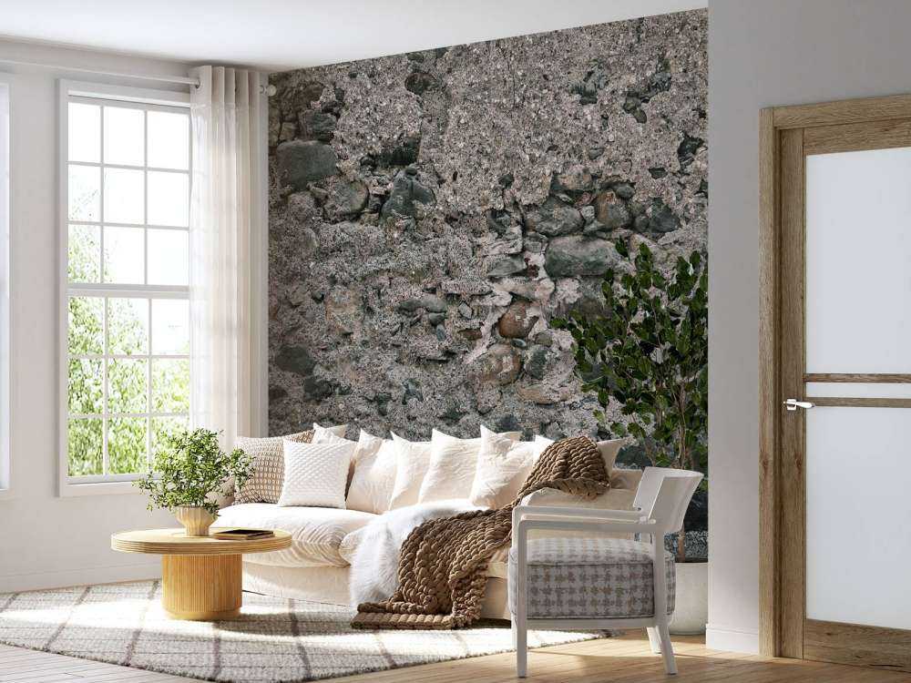 Muro con grandes piedras antiguas