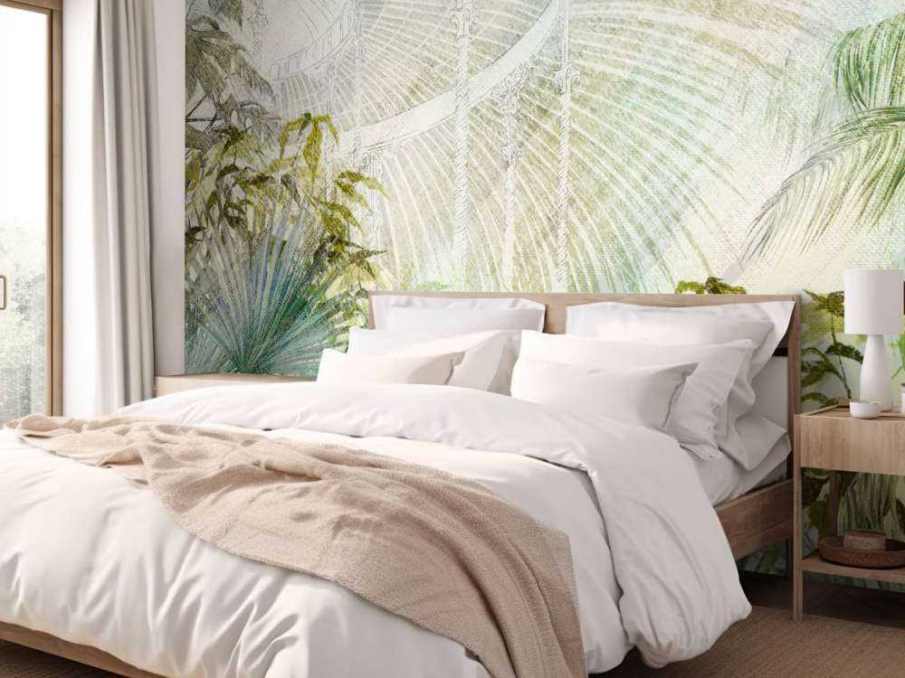 Invernadero con plantas tropicales