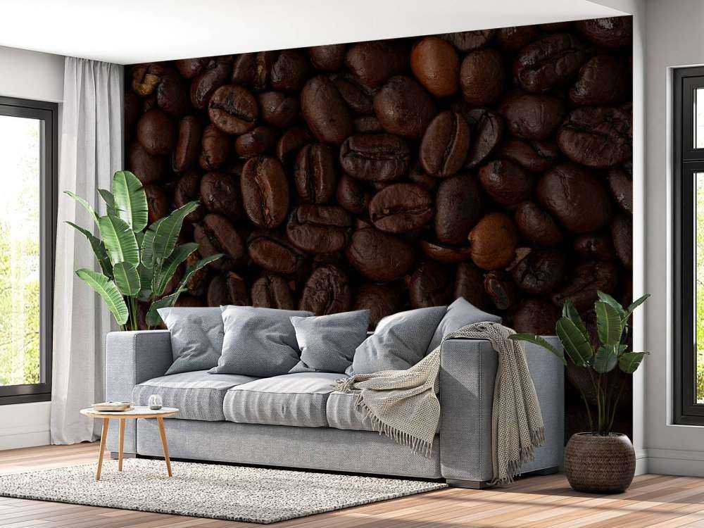 Granos de café de cerca