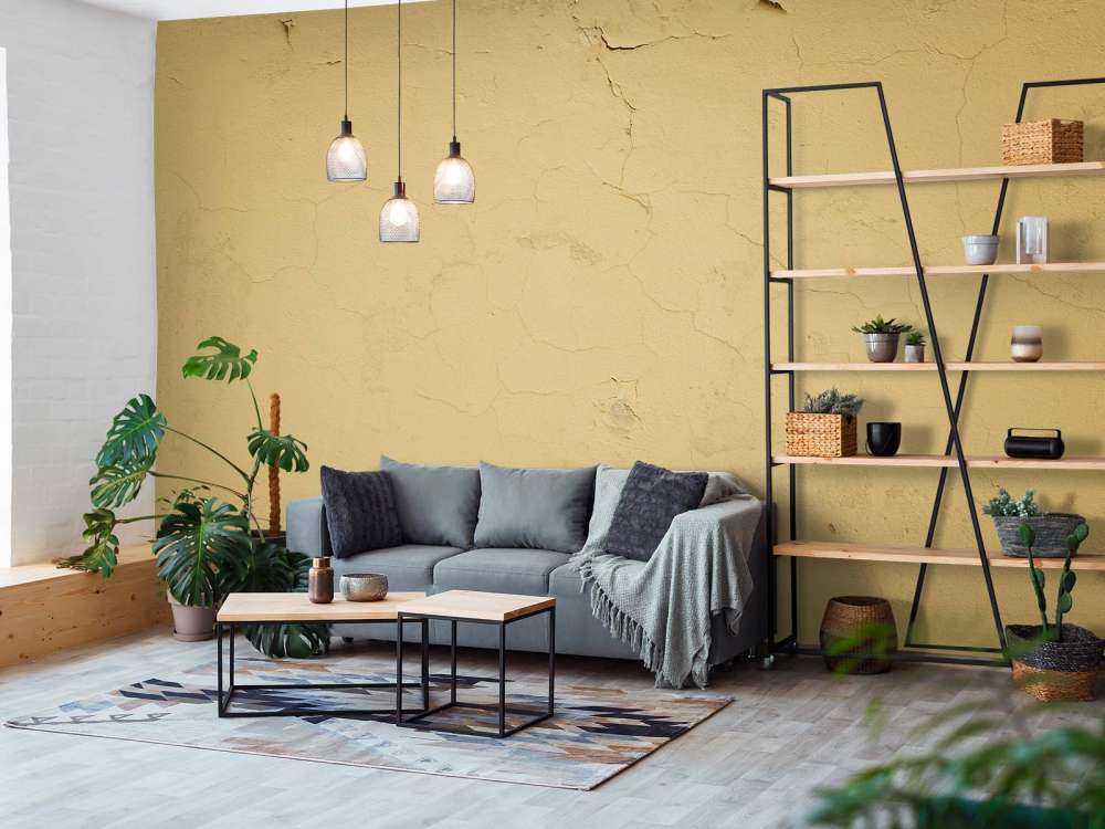 Pared con pintura agrietada