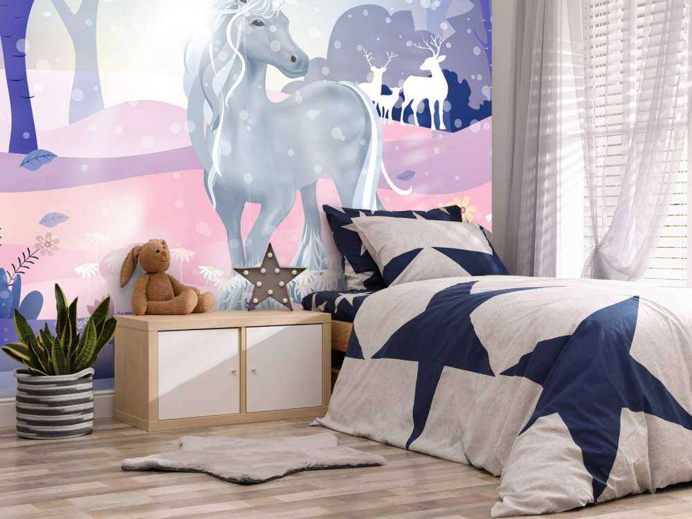 Unicornio en la nieve