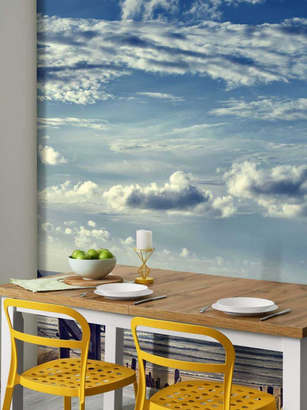 Playa y nubes