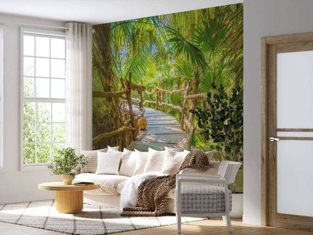 Puente en la selva tropical