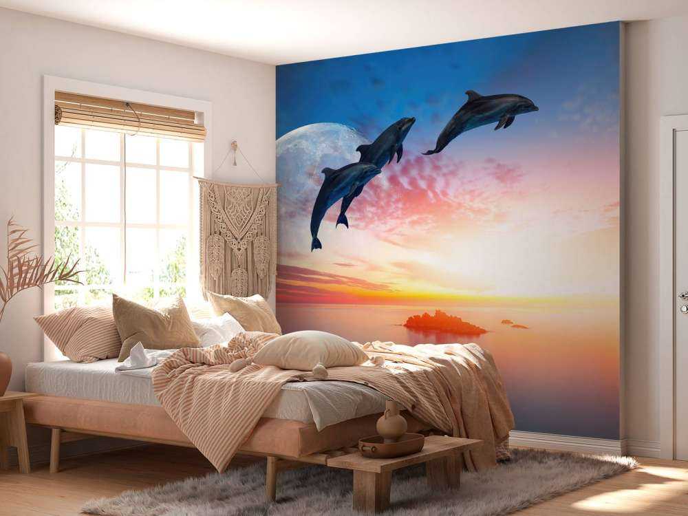 Delfines en la noche