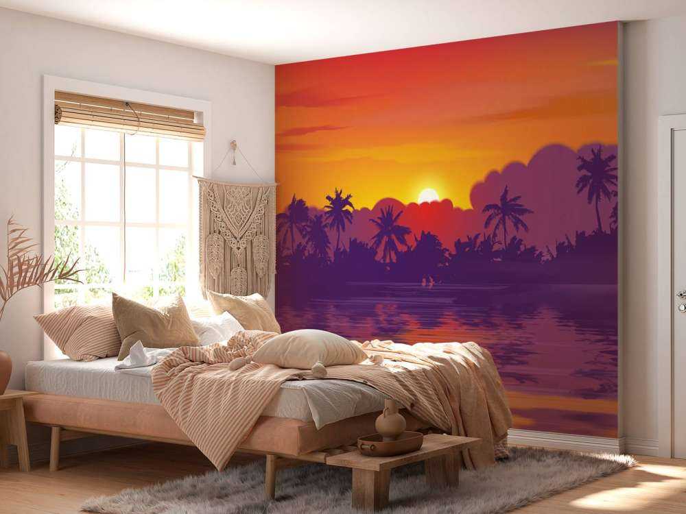 Puesta de sol coloreada