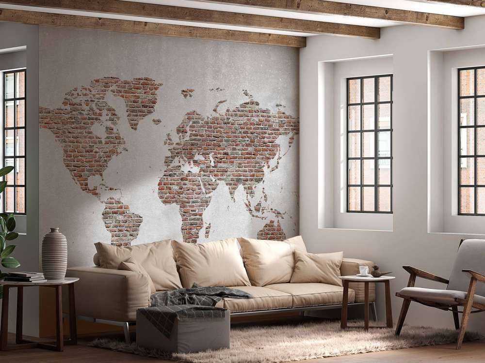 Piedras del mapa del mundo