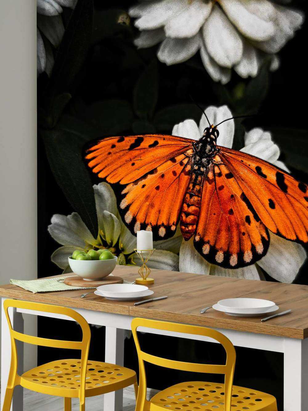 Mariposa monarca en una flor