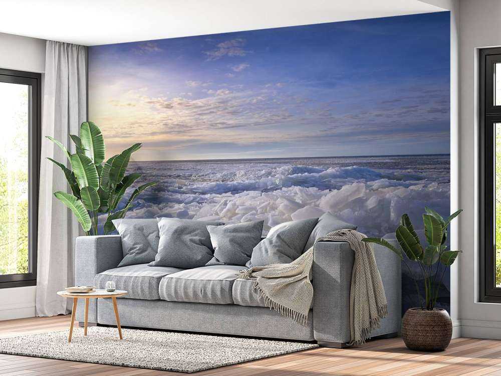 Hielo triturado en el Ijsselmeer