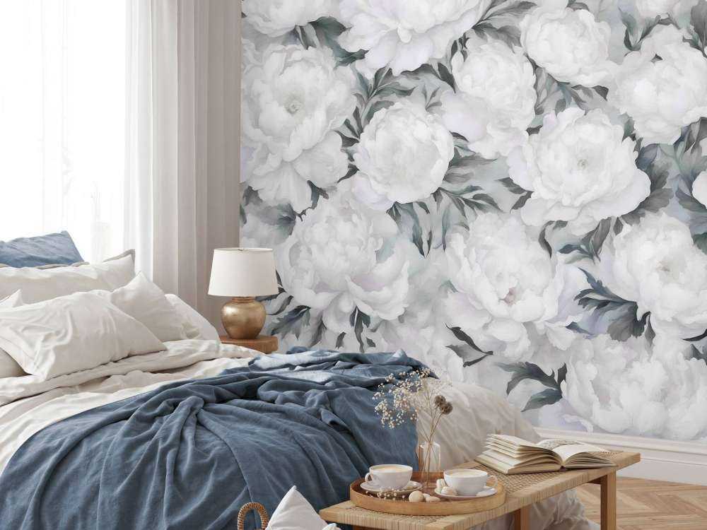Pared Azul de Peonie