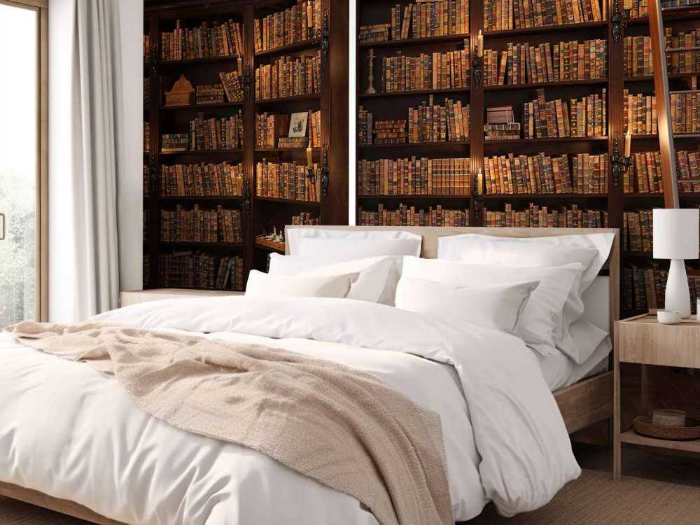 Biblioteca secreta con puerta oculta