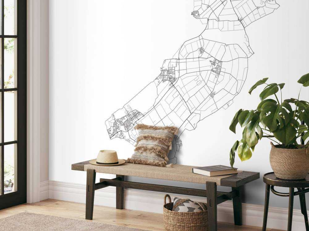 Mapa de Flevoland, blanco