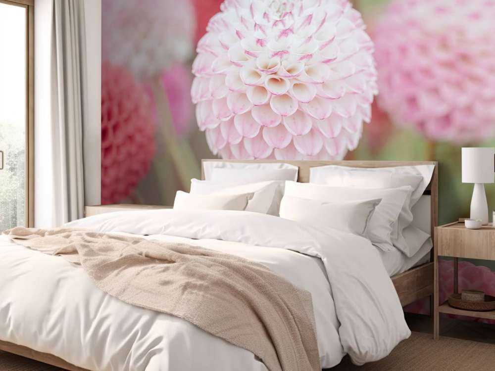 Flores de dalia rosa