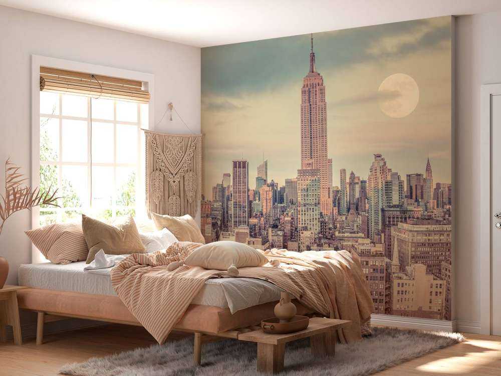Edificio Empire State con Manhattan
