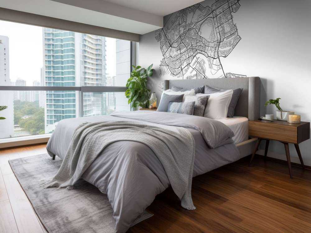 Mapa de Rotterdam, blanco