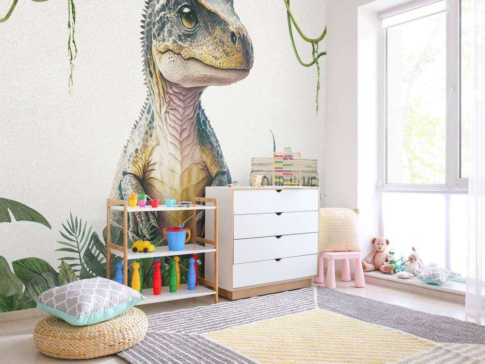 Bebé t-rex en la jungla
