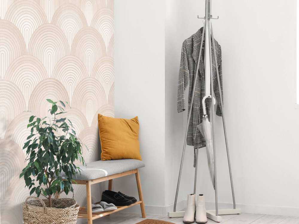 Arcos boho ombre - melocotón pelusa