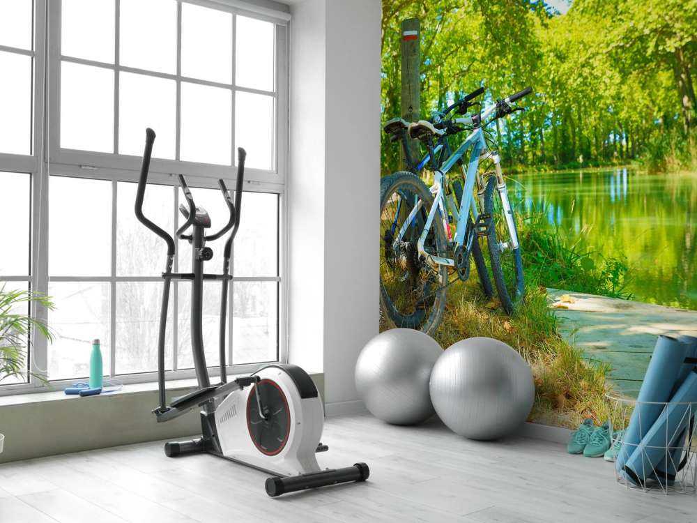 Bicicleta cerca de un río