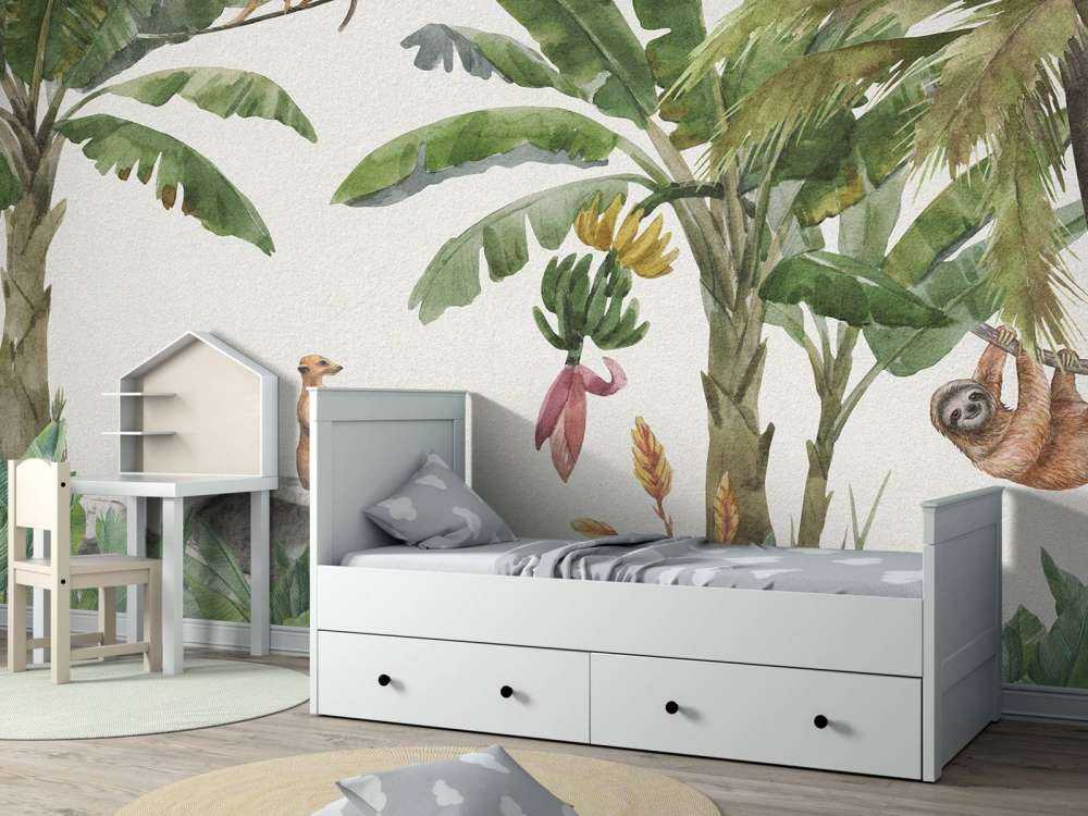 Selva con animales de colores