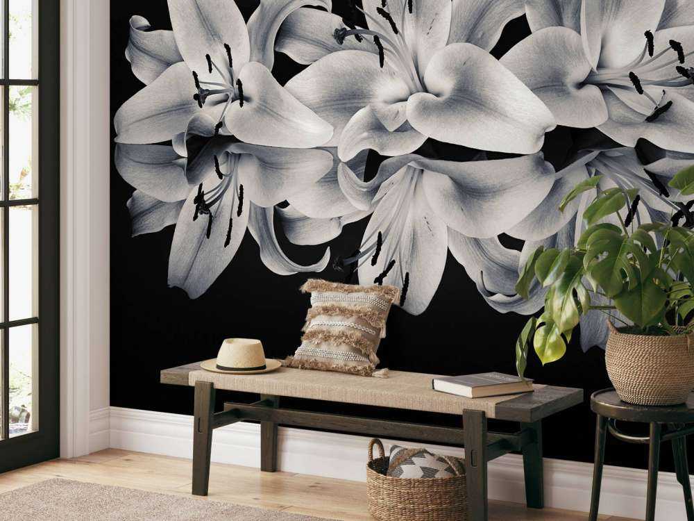 Flores en blanco y negro