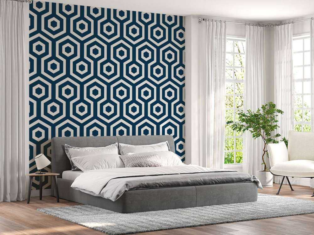 Hexágonos azul oscuro