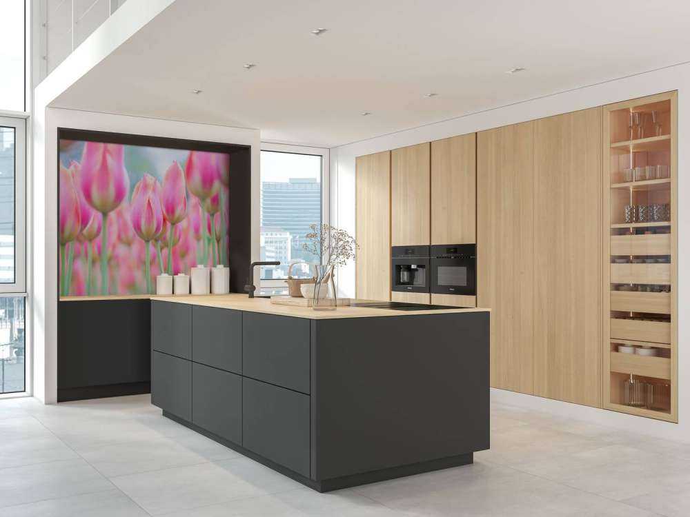 Primer plano de tulipanes rosas