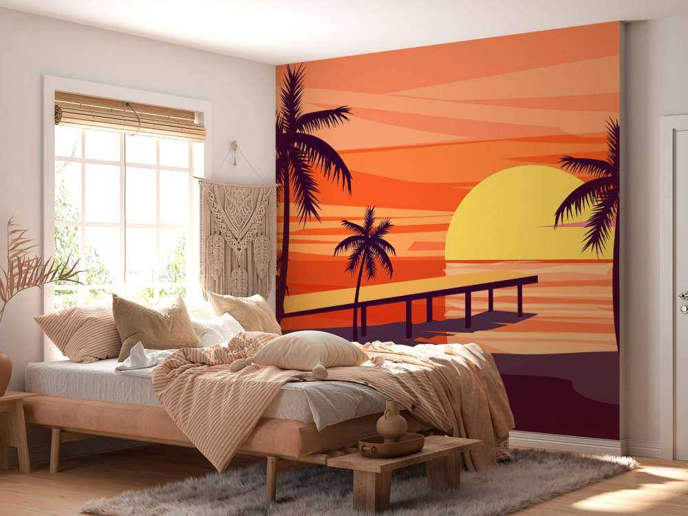 Puesta de sol dibujada