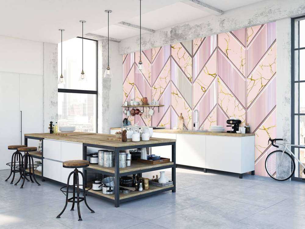 Patrón de azulejos rosa