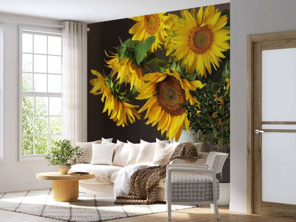 Girasoles y bayas