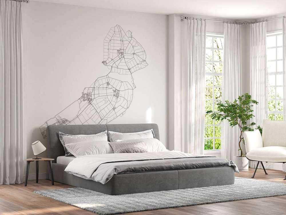 Mapa de Flevoland, blanco