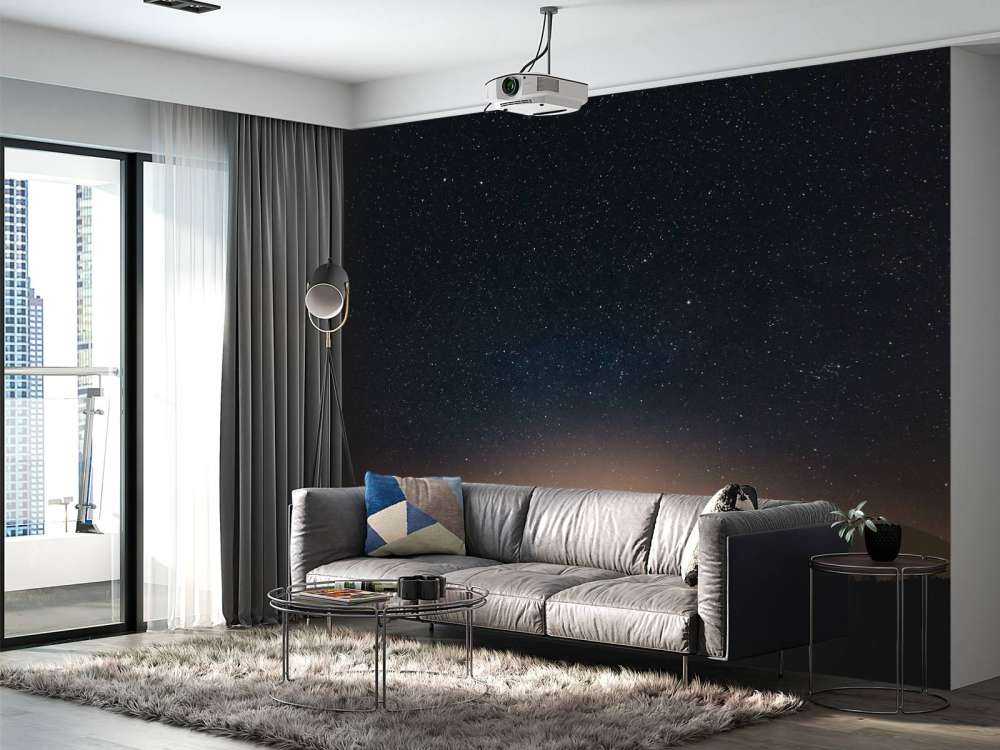 Puesta de sol con estrellas